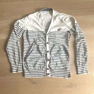 G-STAR RAW MEN'S CL HARI CARDIGAN STRIPED BLUE